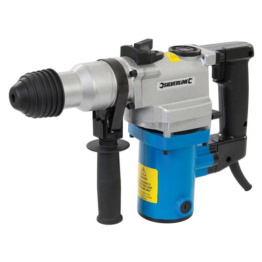 Marteau perforateur burineur SDS-Plus Silverline 850W 3,5J avec accessoires dans une malle